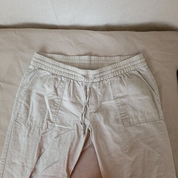 Old Navy Women's Mid-Rise Linen-Blend Cropped Pants - M - Picture 4 of 7